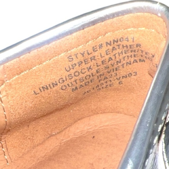 Madewell The Vernon Specchio Leather Loafers Metallic Silver Size‎ 6 - Picture 9 of 10